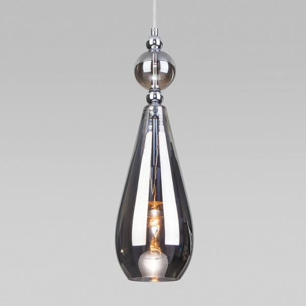 Подвесной светильник с плафоном 1*E14 40Вт хром IP20 (50202/1 дымчатый) Eurosvet