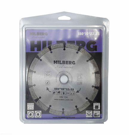 Диск алмазный отрезной 180*22,23 Hard Materials Лазер HM104 Hilberg