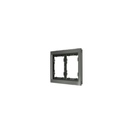 Рамка стеклянная Voltum S70 на 2 поста, (титан, стекло)