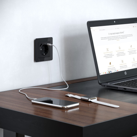 Acrylic Рамка на 1 пост черный Werkel