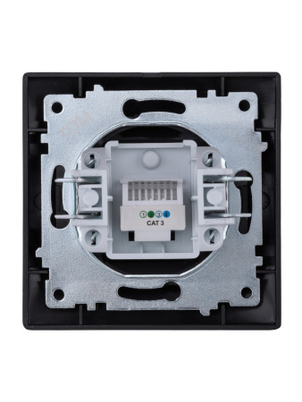 Розетка телефонная RJ11 графит "Лама" TDM Розетка телефонная RJ11 графит "Лама" TDM