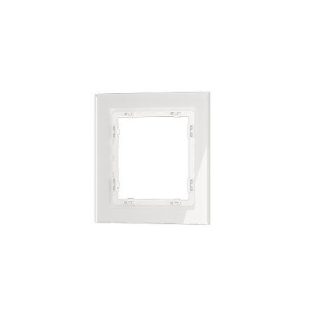 Рамка стеклянная Voltum S70 на 1 пост, (белый, стекло)
