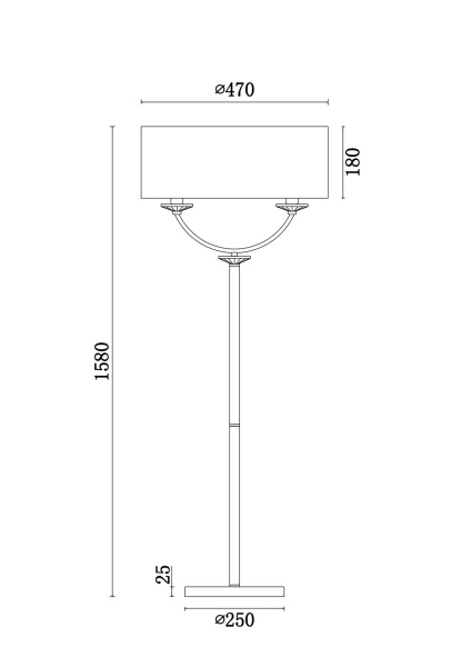 Торшер 2*E14 40Вт Хром IP20 Tina FR5034FL-02CH Freya