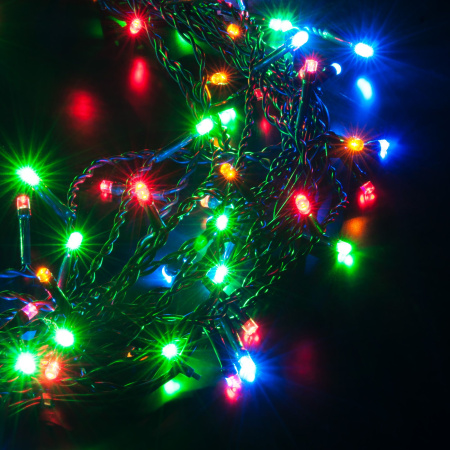 Гирлянда занавес на ель 0,45*1,5 м IP20 (200-003 мульти) Eurosvet