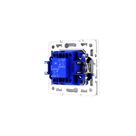 Перекрестный переключатель встраиваемый Voltum S70 одноклавишный 10А, (белый глянцевый)