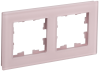 BRITE Рамка 2-мест. РУ-2-2-Бр стекло розовый матовый IEK