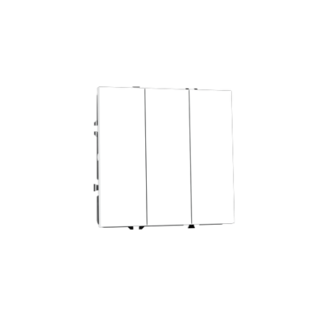 Выключатель встраиваемый Voltum S70 трехклавишный 10А, (белый матовый)