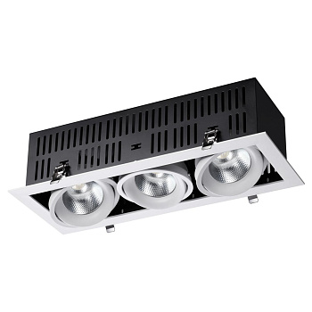 Встр.карданный св-к IP20 LED 4000К 3*24W 100-265V GESSO бел/черн NOVOTECH