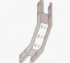 Лоток перфорированный КП 50х50-90 УХЛ1 для поворота трассы вверх на 90, горячее цинкование, S1,0