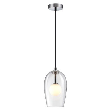 Подвес G9 1*40W LOSTAR хром/белый/прозрачный/стекло ODEON LIGHT