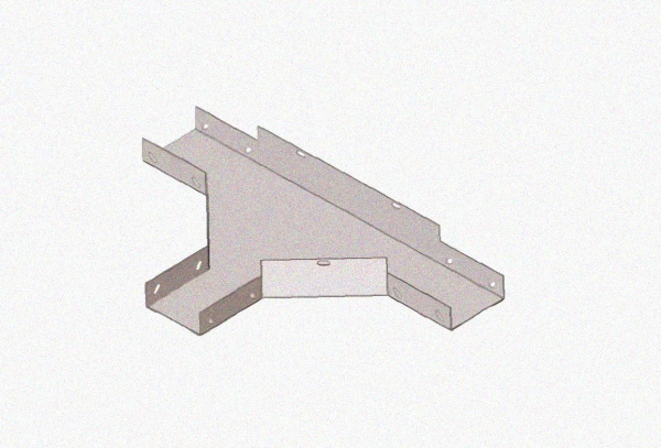 Лоток тройниковый глухой ОТГ 400х80 УТ1,5, горячее цинкование, S1,2