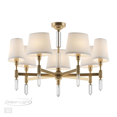 Люстра E14 7*40W LONDON бронзовый/белый/ткань ODEON LIGHT