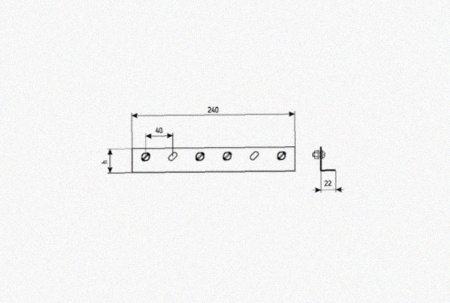 Соединитель лотковый замковый СЛЗх110х1,5 УТ1,5, горячее цинкование, S1,5