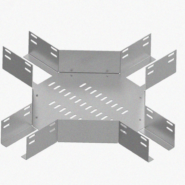 Лоток крестообразный глухой КМГ 100х50 УТ1,5, горячее цинкование, S1,5