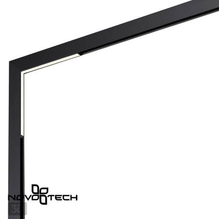 Трековый св-к для низков.шинопровода IP20 LED 4000K 24W 48V FLUM черный D NOVOTECH