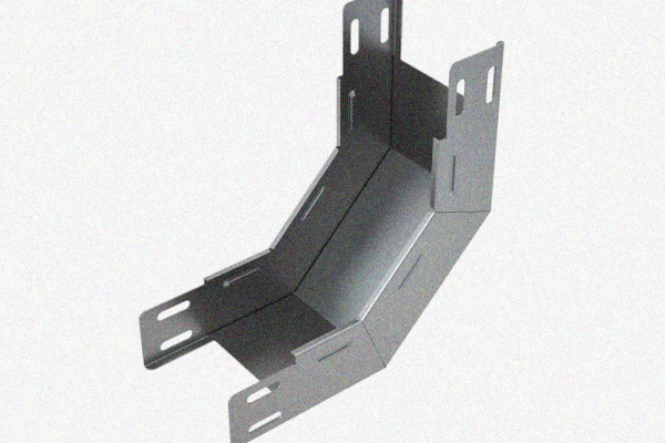 Лоток замковый глухой КСЗГ 200х100-90 УТ1,5 для поворота трассы вниз на 90, горячее цинкование, S1,5