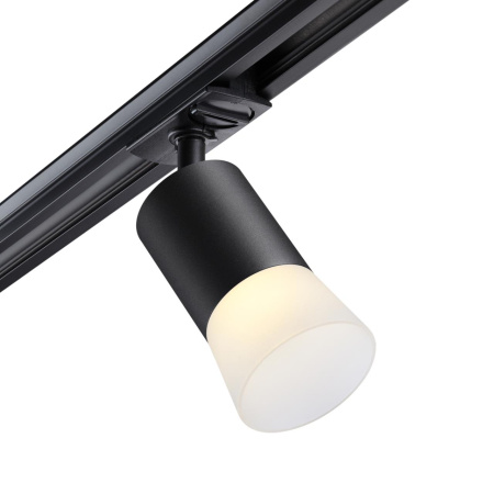 Св-к трековый однофазный двухжильный (универсальный) IP20 GU10 9W 220V ELINA черный NOVOTECH