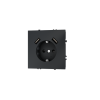Розетка встраиваемая Voltum S70 с заземлением и защитными шторками, 16А, с USB, A+A, (графит)