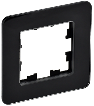 BRITE Рамка 1-мест. РУ-1-2-Бр стекло черн. RE IEK