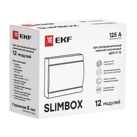 Щит распределительный ЩРН-П-12 "SlimBox" белая дверца IP41 PROxima EKF