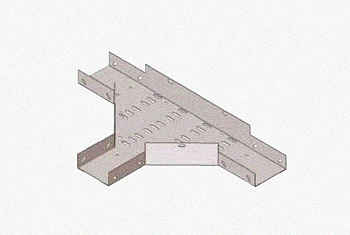 Лоток тройниковый замковый перфорированный ОТЗ 50х60 УТ1,5, горячее цинкование, S1,5
