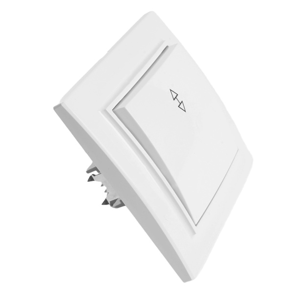 Переключатель 1-клавишный STEKKER PSW10-9005-01, 250В, 10А, серия Эрна, белый