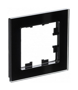 ATLASDESIGN NATURE Рамка горизонт/вертик 1 пост . стекло/черный IP20 Schneider Electric