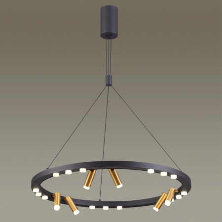 Подвесной св-к LED 63W 4000K BEVEREN черный/золотистый/металл ODEON LIGHT