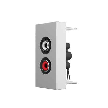 Розетка мультимедийная AUDIO RCA серая (механизм) Livolo