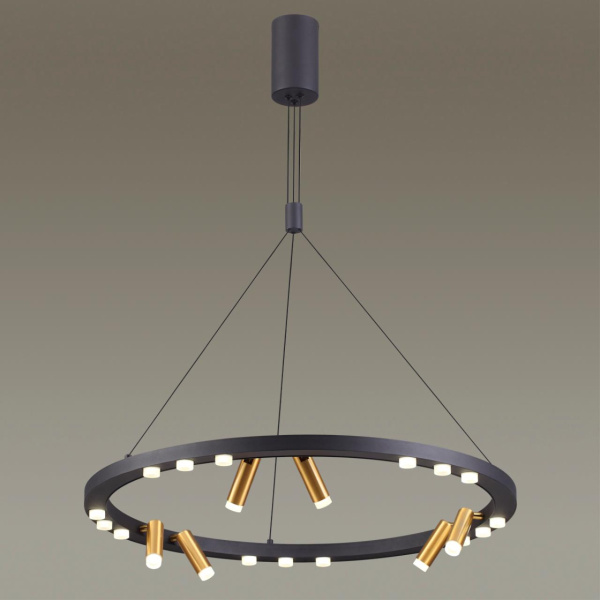 Подвесной св-к LED 63W 4000K BEVEREN черный/золотистый/металл ODEON LIGHT