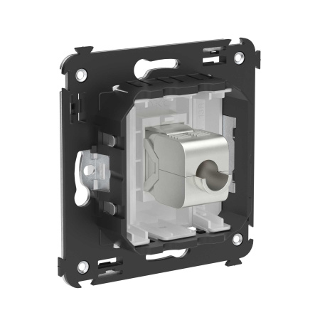 Компьютерная розетка RJ-45 без шторки в стену, кат.5e одинарная экранированная, "Avanti", "Белое облако" DKC