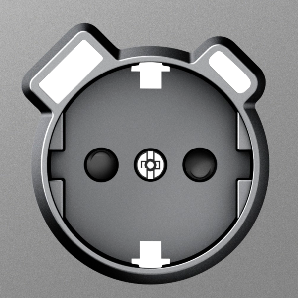 Donel A07 сталь накладка для розетки Schuko с зарядным устройством USB A+C, со шторками 16A 250 В~,серия DB