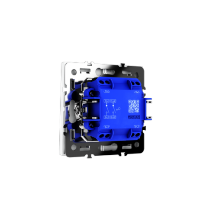 Выключатель встраиваемый Voltum S70 двухклавишный 10А, (белый матовый)