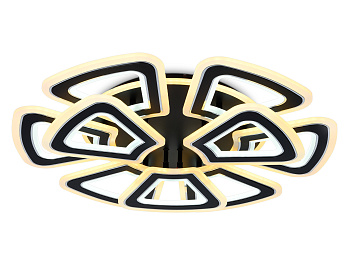 Светильник потолочный светодиодный с пультом FA8893/6+3 BK/CH черный/хром 210W 3000K/4200K/6400K 650*640*130 (ПДУ РАДИО 2.4G) Ambrella Light