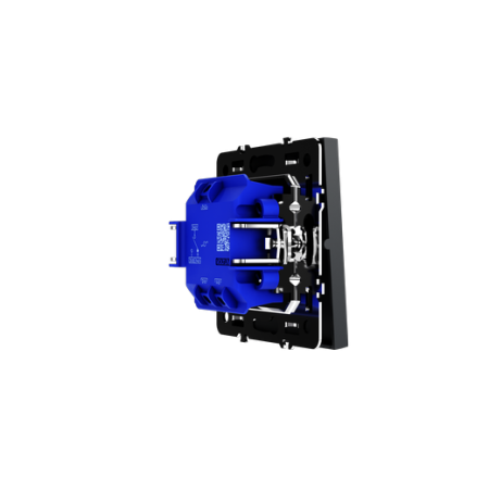 Проходной переключатель встраиваемый Voltum S70 одноклавишный 10А, (графит)