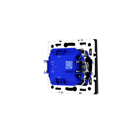 Выключатель с самовозвратом встраиваемый Voltum S70 одноклавишный 10А, (черный матовый)