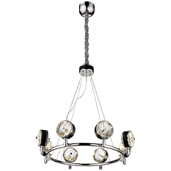 Светильник подвесной Никель/Никель, Черный LED 8*9Вт WE239.08.203 WERTMARK