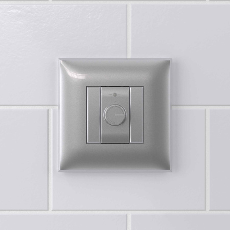 Диммер поворотный в стену, "Avanti", "Закаленная сталь" DKC