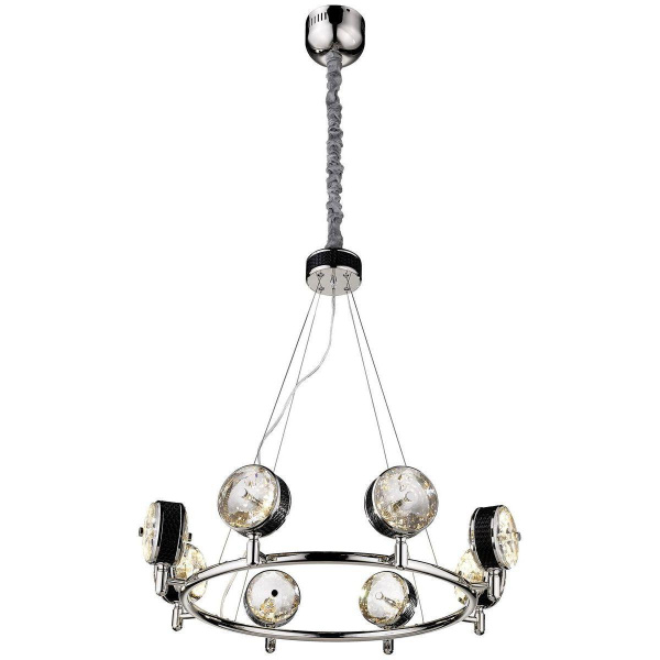 Светильник подвесной Никель/Никель, Черный LED 8*9Вт WE239.08.203 WERTMARK