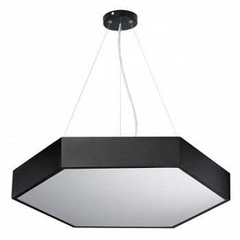 Светильник Шестигранник интерьерный 220v 36 Вт 600х600х100мм с подвесами 1м.  6500К