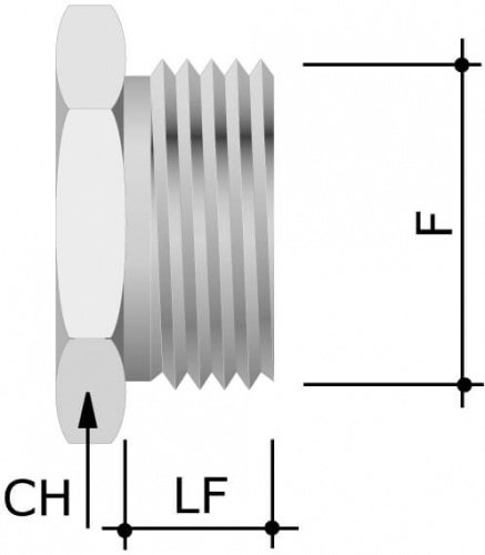 Заглушка M25x1,5, никелированная латунь DKC фото 2