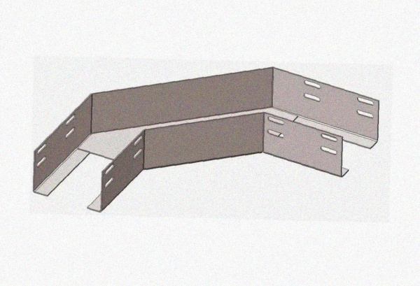 Лоток угловой замковый перфорированный КГЗ 150х50-90 УТ1,5 поворот на 90, горячее цинкование, S1,0