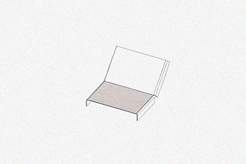 Крышка лотка КЛП 200х100-45 УТ1,5 для поворота трассы вверх на 45, оцинкованный лист S1,5