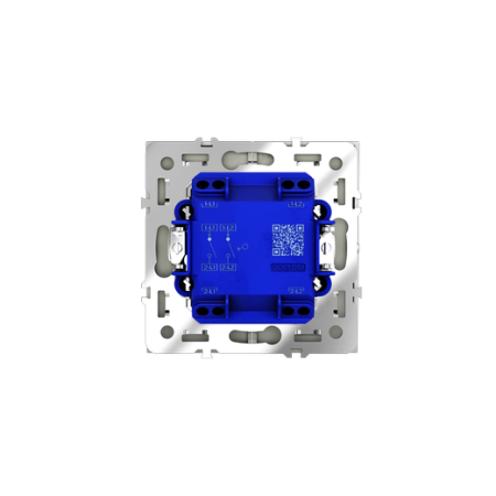 Выключатель встраиваемый Voltum S70 двухклавишный 10А, (сталь)