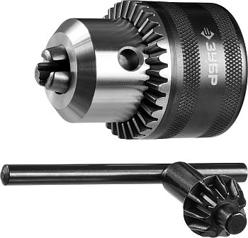 Патрон для станков, Профессионал 29084-16, В16мм, посадка на конус Морзе, с ключом в комплекте, D=3,0-16мм ЗУБР