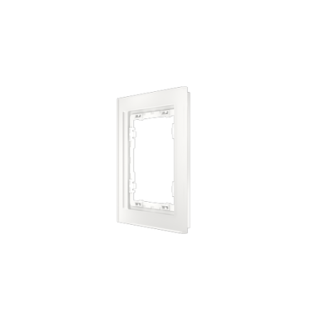 Рамка стеклянная Voltum S70 на 1 пост, (белый, матовый, стекло)