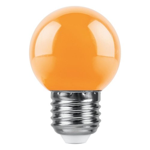 Лампа светодиодная Feron LB-37 Шарик E27 1W оранжевый фото 5