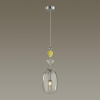 Подвес E14 1*40W 4893/1B BIZET хром/раноцветн./керамика/стекло ODEON LIGHT