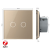 Сенсорный выключатель ZigBee (Wi-Fi) 2 клавиши 1 пост Золотой Livolo
