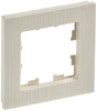 BRITE Рамка 1-мест. РУ-1-Бр беж. рифленый IEK